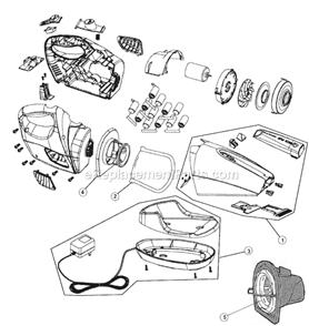 Page A Diagram and Parts List for M0924  Dirt Devil Hand Vacuum